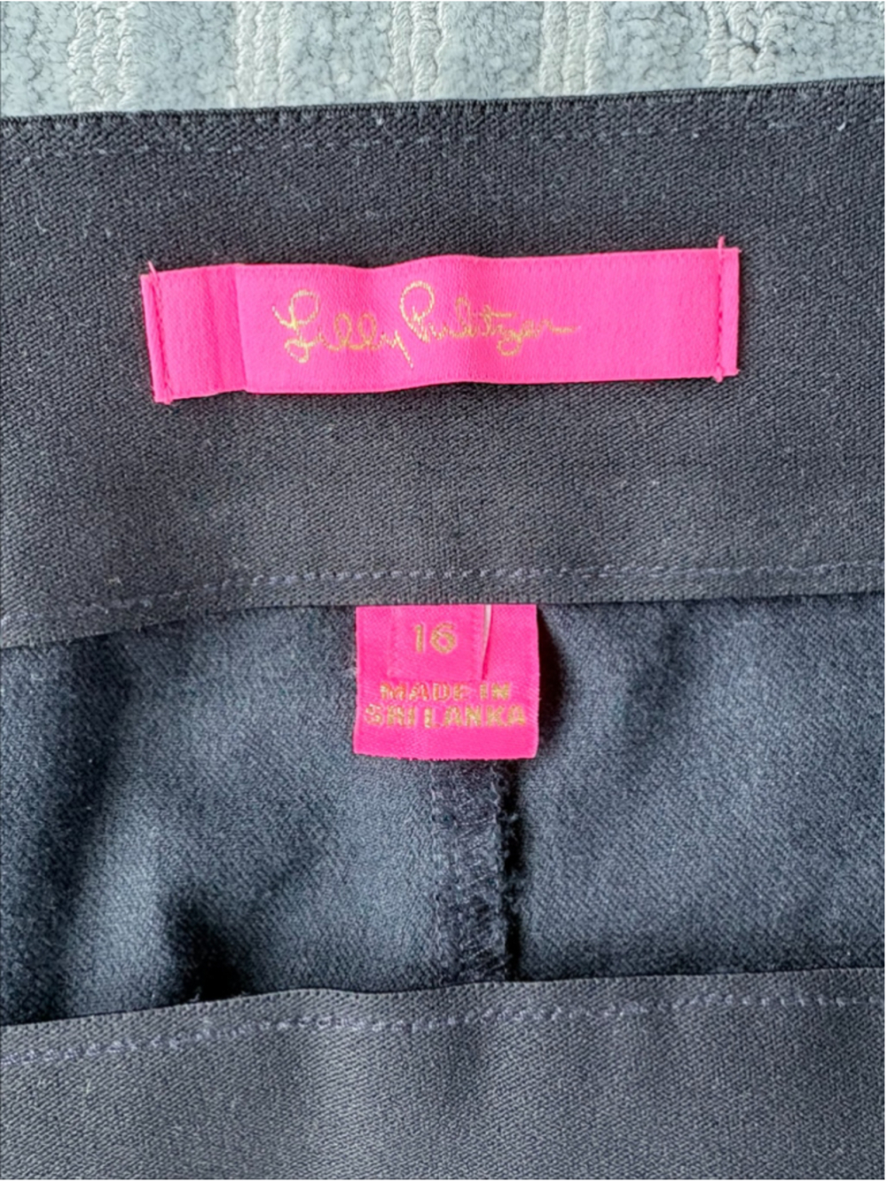Lilly Pulitzer Size 16 Navy Pull-On Cropped Pants - Picture 2 of 3
